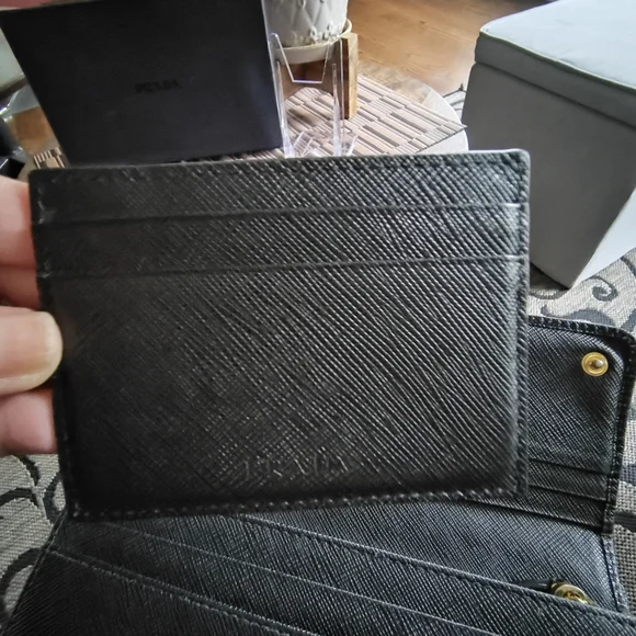 EUC Large Prada Black Leather Wallet - Picture 10 of 11